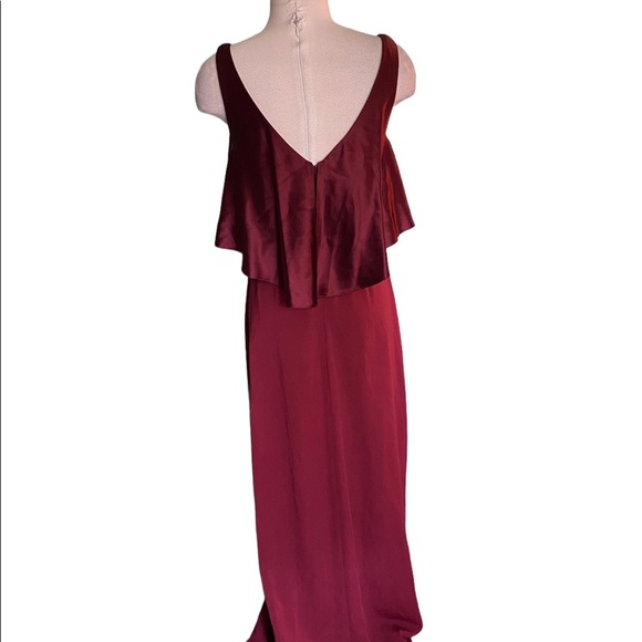 Jill Stuart satin crepe gown red dress - Picture 8 of 8